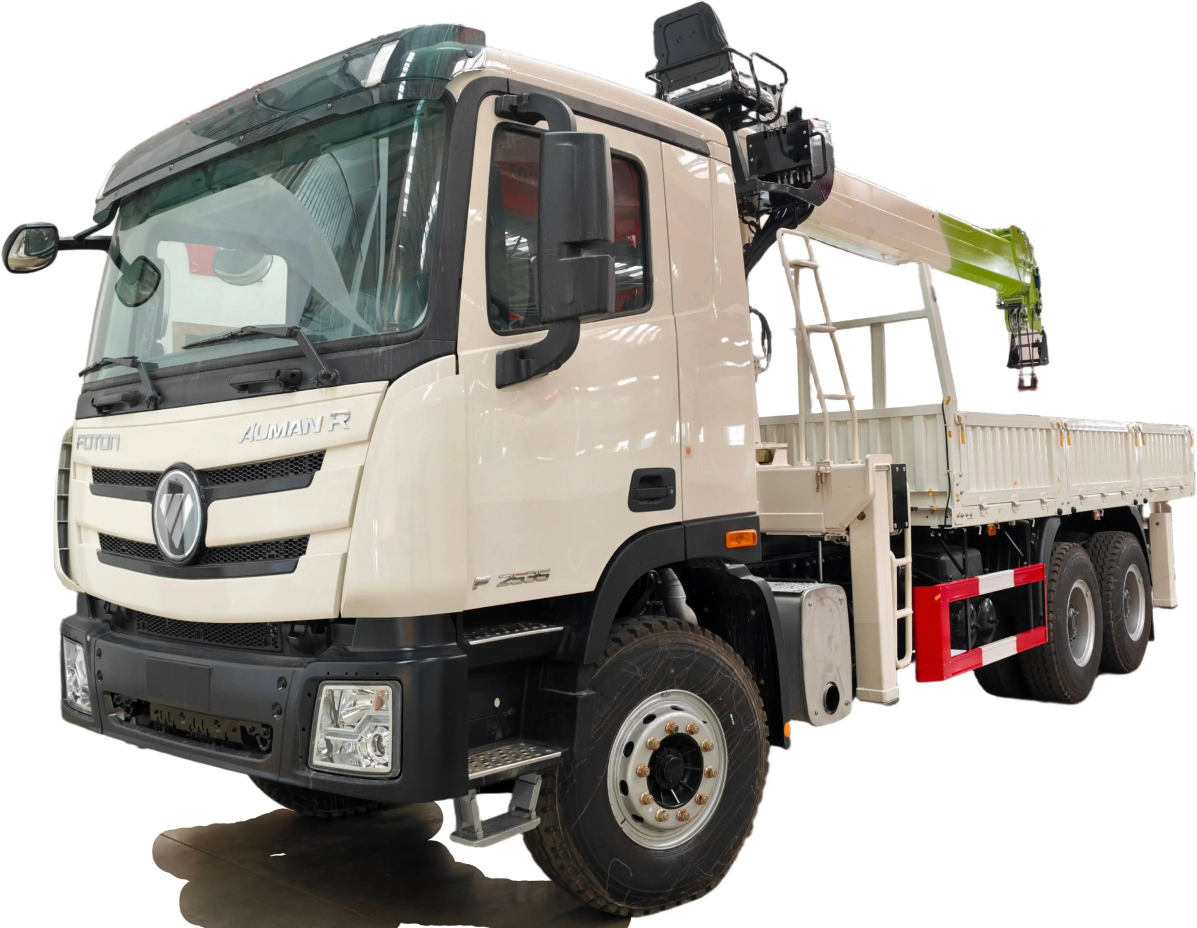 Foton GTL knuckle boom flatbed crane truck heavy duty loader Turkmenistan