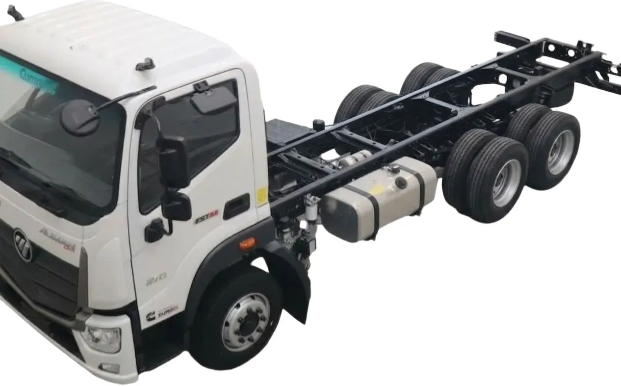 Rear tandem drive axles and multi-leaf suspension of the EST-M 6x4